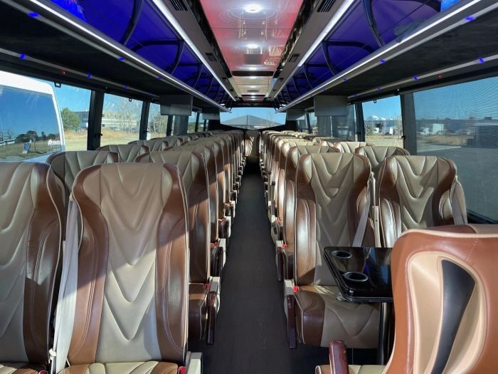 Charter coach interior – Longmont limo service