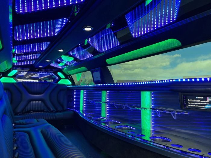 Stretch limo with LED bar – Longmont limo service
